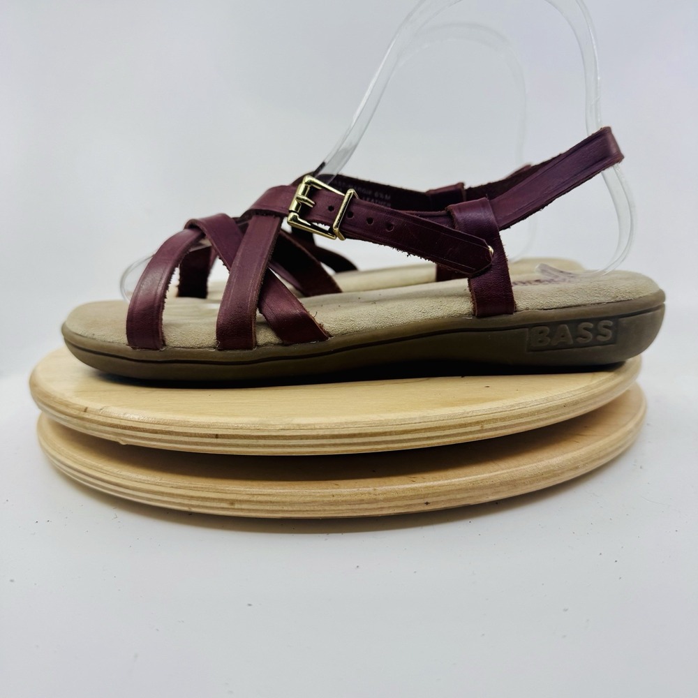 G.H. Bass Sunjuns Margie Sandals Womens 6.5 M Brown Leather Strappy Slingback